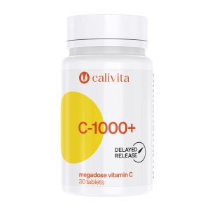 Calivita C-1000+ bijela bočica s 30 tableta visoke doze vitamina C s tehnologijom postepenog otpuštanja za jačanje imuniteta i zaštitu od oksidativnog stresa