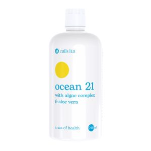 Calivita Ocean 21 tekući dodatak prehrani s kompleksom algi i aloe verom u bijeloj bočici od 946 ml za detoksikaciju i jačanje imuniteta