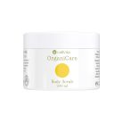 CaliVita OrganiCare Body Scrub 200 ml u bijeloj posudici s žutim krugom prirodni piling za eksfolijaciju i njegu kože tijela