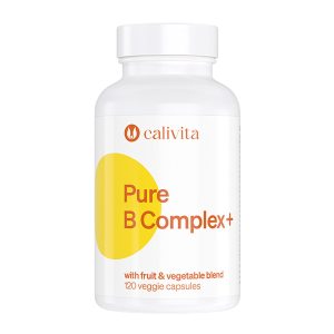 Calivita Pure B Complex+ bijela bočica sa 120 veganskih kapsula kompleksa B vitamin s mješavinom voća i povrća za energiju i mentalne sposobnosti