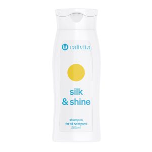 Calivita Silk & Shine Shampoo 250ml bijela boca s žutim logom za sve tipove kose