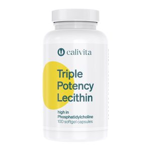 Calivita Triple Potency Lecithin, lecitin, fosfatidilkolin, softgel kapsule, mozak, jetra